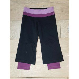 Lululemon 2 Capri leggings Loose Leg Exterior Skin Tight Interior Layered Tights